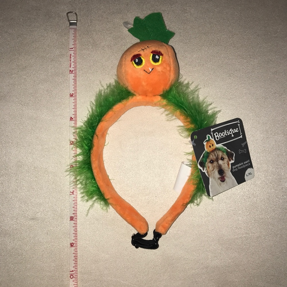 Pumpkin 🎃 Halloween Headband Dogs Pets L / XL NWT